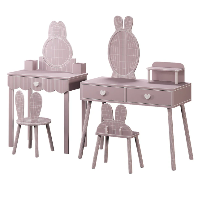 Costzon Kids Vanity Set with Mirror and chair — Descargar