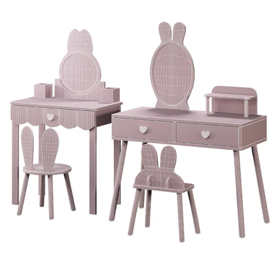 Costzon Kids Vanity Set with Mirror and chair — Ver 2