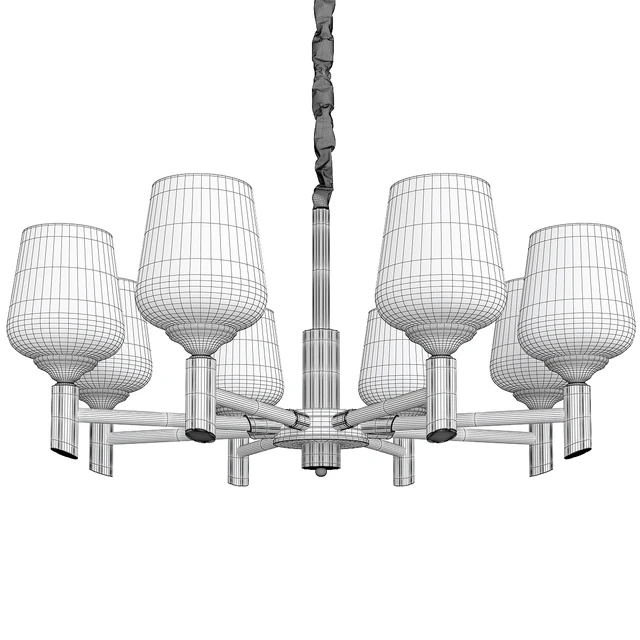 Cup chandelier light fixture traditional white glass pendant lighting — Descargar
