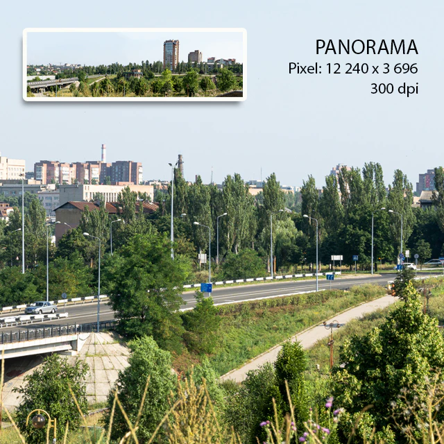 Панорама города. Вид на жилой дом. — Скачать