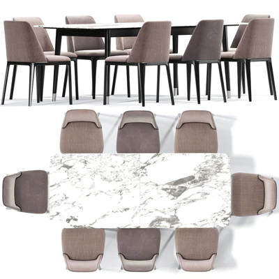 Poliform Grace Dining Chair Table — Вид 2