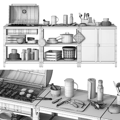Charcoal grill GRILLSKAR (IKEA) — Ver 2