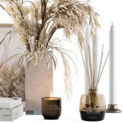 Decorative Set Dried Plants and Pampas - Set 46 — Ver 2