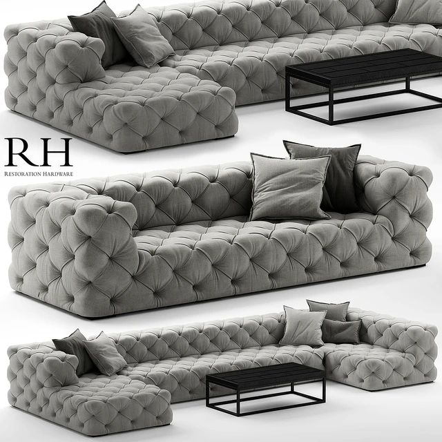 Sofa rh soho tufted — Descargar