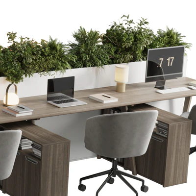 Workplace - Home offfice set - office furniture - Employee desk 26 — Вид 2
