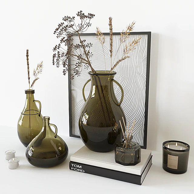 Decorative set with Glass Vase 02 — Descargar