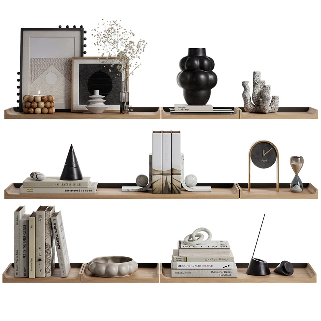 Shelves with decorative set — Download