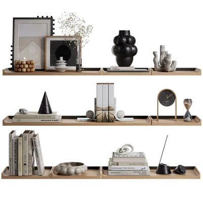 Shelves with decorative set — View 2
