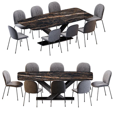 Cattelan Italia Tina chair Stratos Keramik table — Вид 1