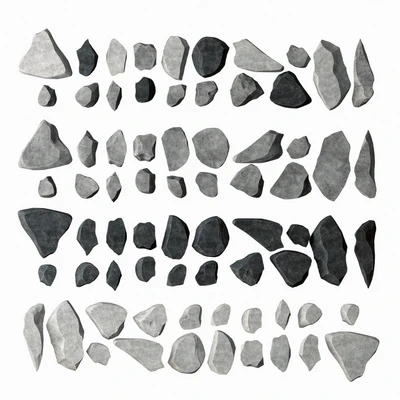 Rock stone plate splinter n1 / Скальный плиточный камень — Вид 3