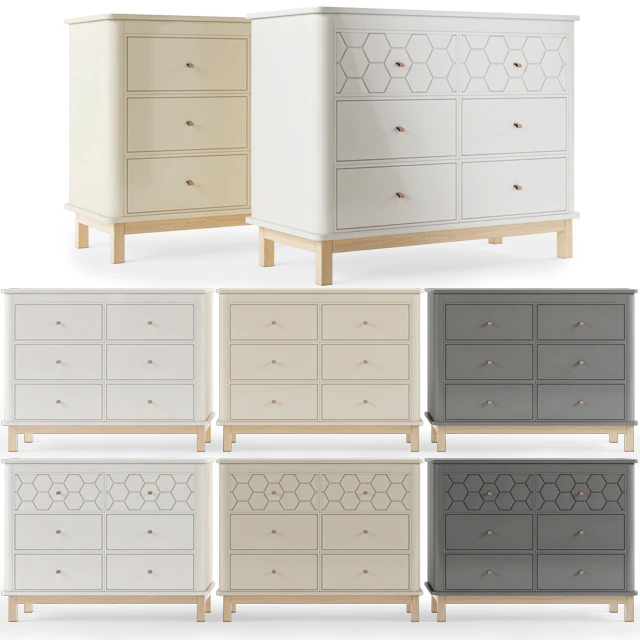 Еllipse-classic \ Classic chest 6 drawers [White, milky, gray] with milling. — Descargar
