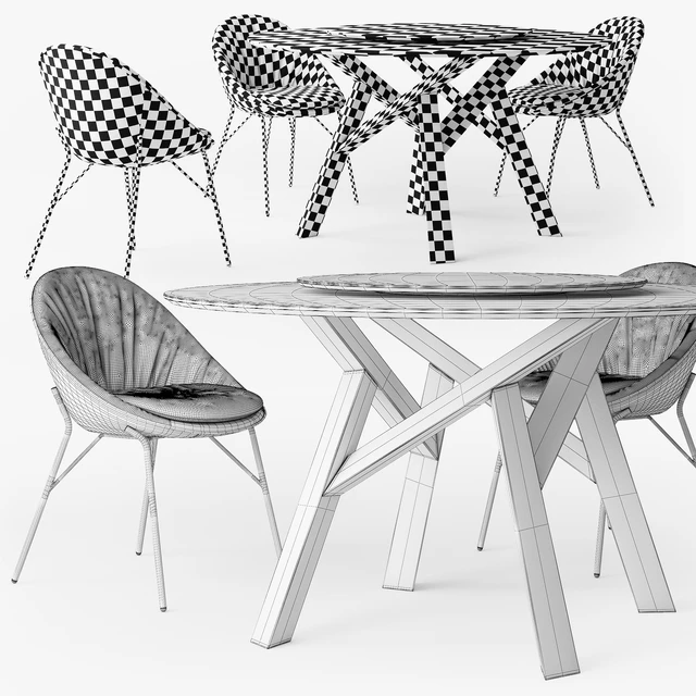 Calligaris Jungle round table Lilly chair set — Скачать