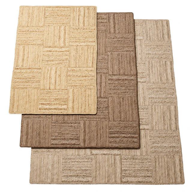 Natural Checker Braided Jute Rug — Descargar