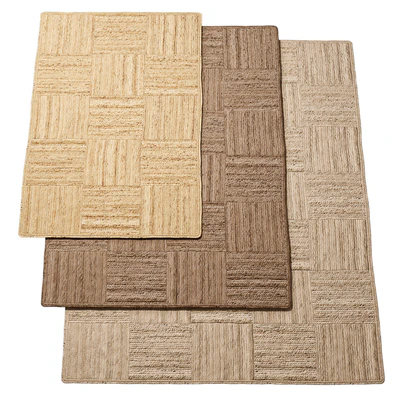 Natural Checker Braided Jute Rug — Ver 1