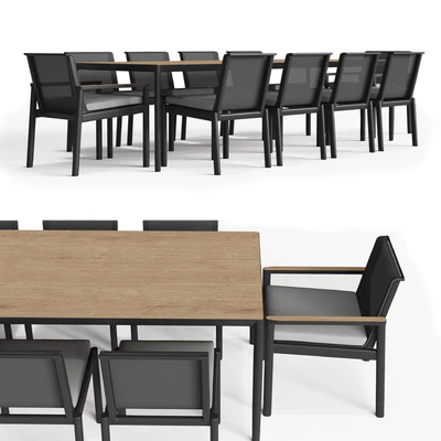 Rh Marino Aluminum Rectangular Dining Table — Ver 2