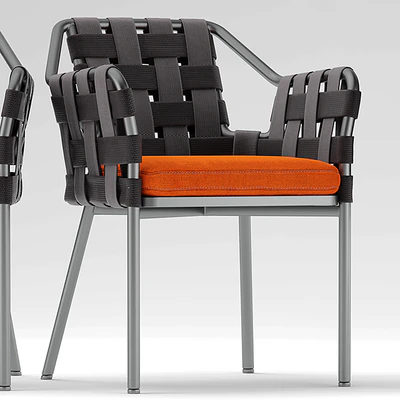 Table and chairs varaschin obi chair, Natuzzi table — Ver 2