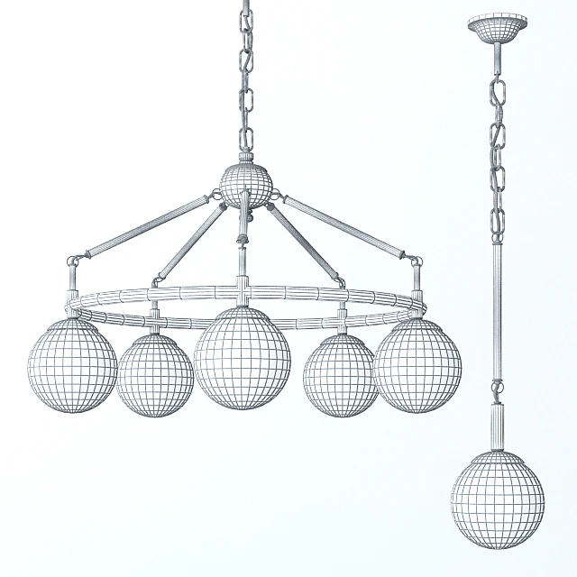 Chandelier Aurora Loft 10044-5L and suspension Aurora Loft 10044-1L — Descargar