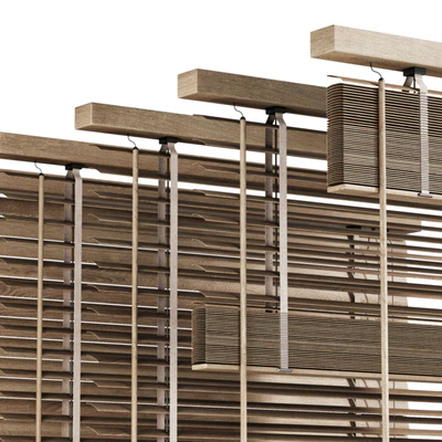 Wooden blinds 06, Folding wooden blinds — View 2