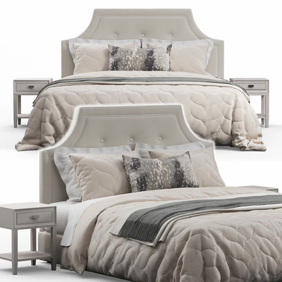 Arched Tufted Headboard Bed — Ver 1