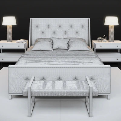Bernhardt Jet Set + Arteriors Shell lamp — Ver 2
