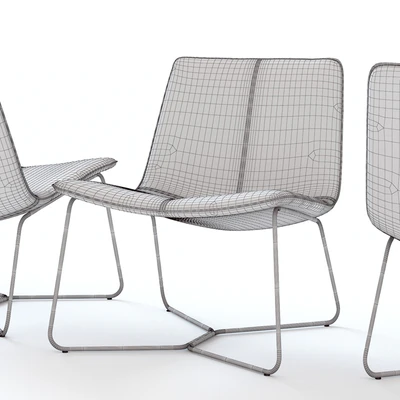 West Elm Slope Leather Lounge Chair — Вид 2
