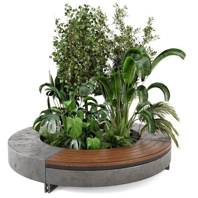 Outdoor Garden set bush and Tree - Garden Set 54 — Скачать
