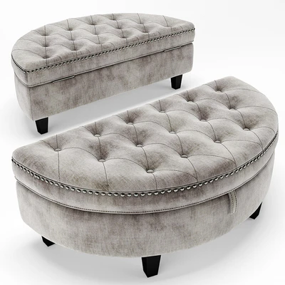 Baldy Tufted Storage Ottoman (re-casting) — Ver 1