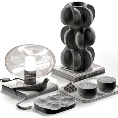 Coffee table decor set 045 with lamp — Вид 1