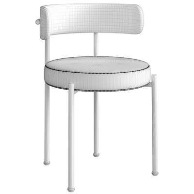 INESSE BOUCLE IVORY DINING CHAIR — View 2