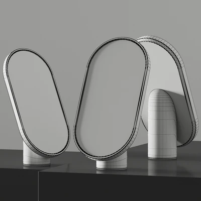 Tre Product Woodturn Table Mirrors — Ver 2
