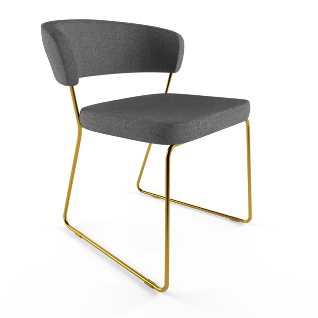 Ashland - Modern Gray & Rosegold Dining Chair — Descargar