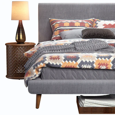West Elm Mod Upholstered Bed — Ver 2