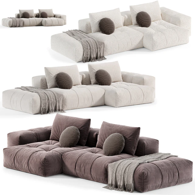 Modern Modular L-Shape Sofa by Litfad, диваны — Скачать