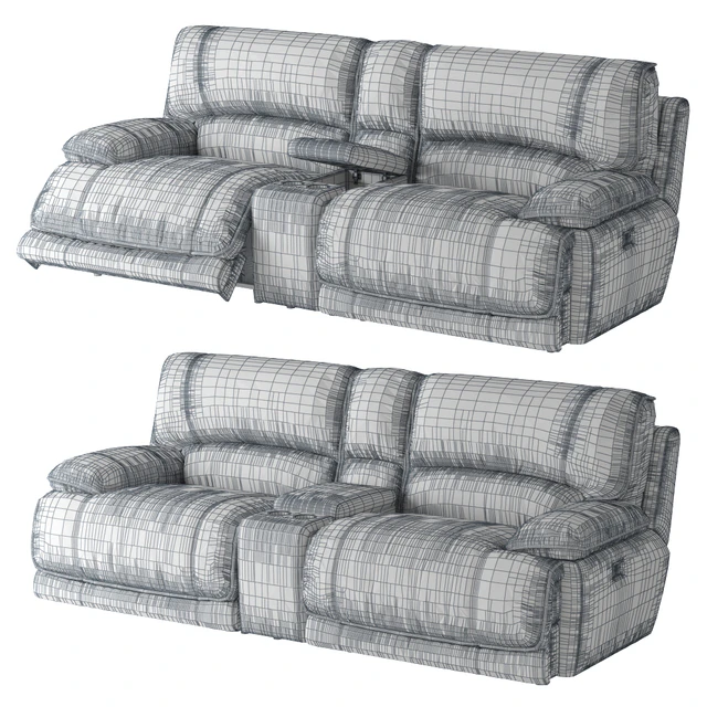 American Signature Furniture Mario 3-Piece Dual Power Reclining Sectional — Descargar