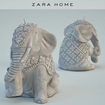 Zara home candle Seated Elephant — Ver 2