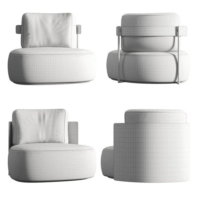 Armchair Pierre by Flou (two versions) — Скачать