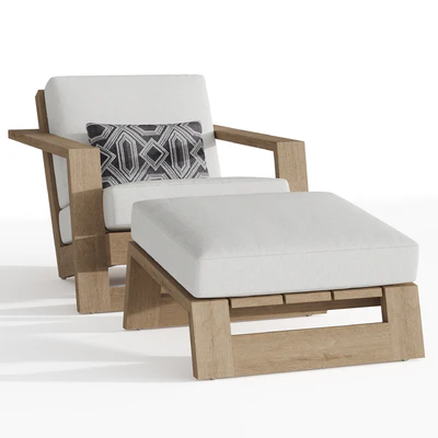 Rh Reyes Teak Lounge Chair — Ver 1