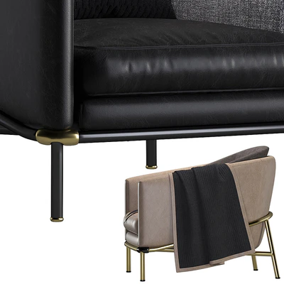 Armchair Minotti Fil noir leather — Вид 3