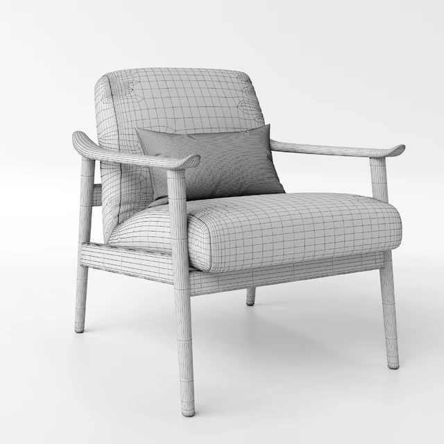 Mid-Century Show Wood Chair — Скачать