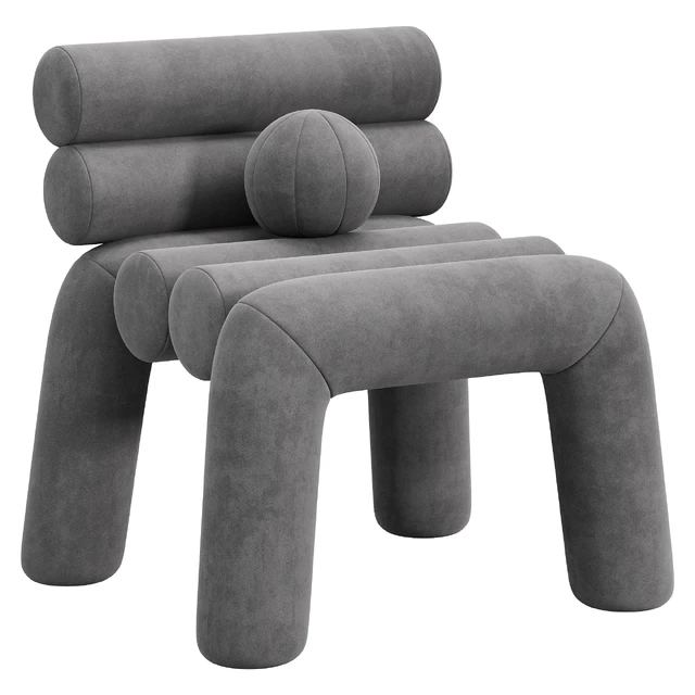 Beige Velvet Accent Chair by Homary — Download