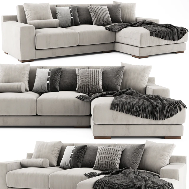 West Elm Dalton Chaise Longue — Скачать