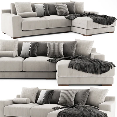 West Elm Dalton Chaise Longue — Вид 1