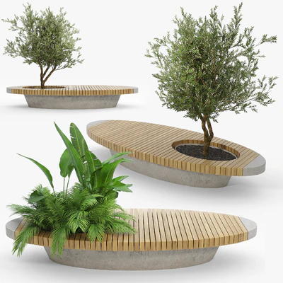 bench flowerbed — Вид 1