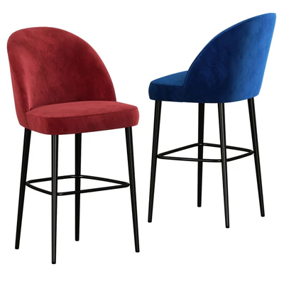 Austen Bar Stool Plush Velvet by Heals — Вид 2