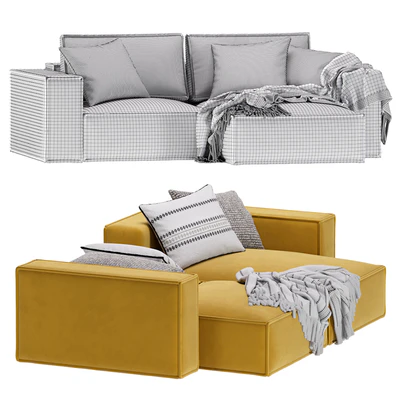 Corner Sofa Loft Ebi Happy Yellow — Вид 2