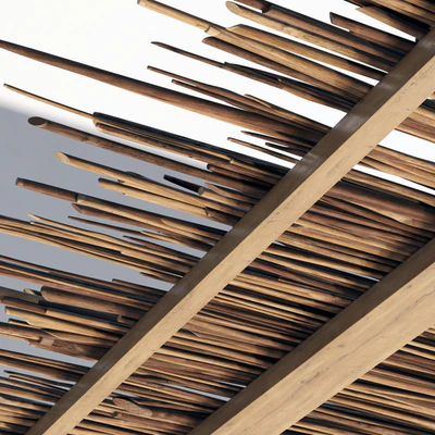 Ceiling wood sang thin branch n1 / Потолок из тонких коряжных веток — Вид 3