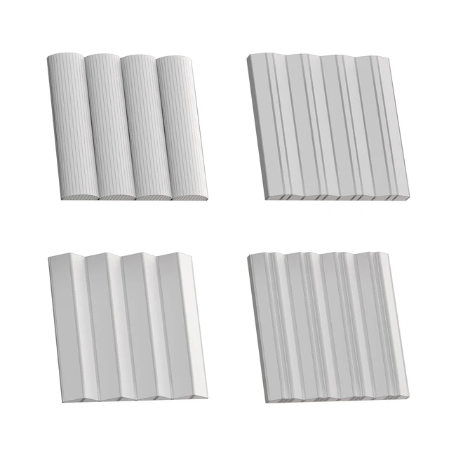 Fluted glass Set 03 — Скачать