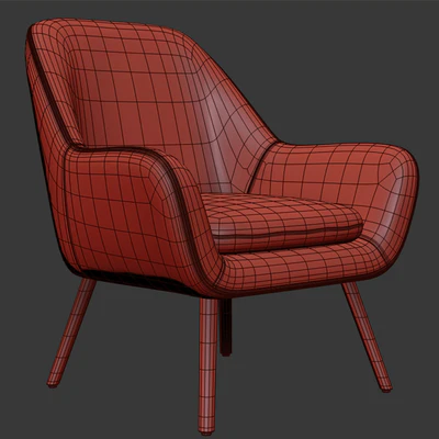 Memphis Velvet Armchair 02 — Вид 2