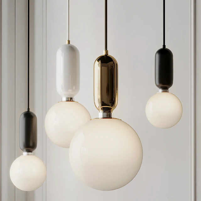 Modern Simple Led Pendant Lights - Glass Ball — Скачать