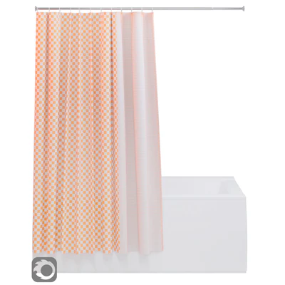 Bath curtain (shower) 200x200 cm (white, gray) — Ver 2
